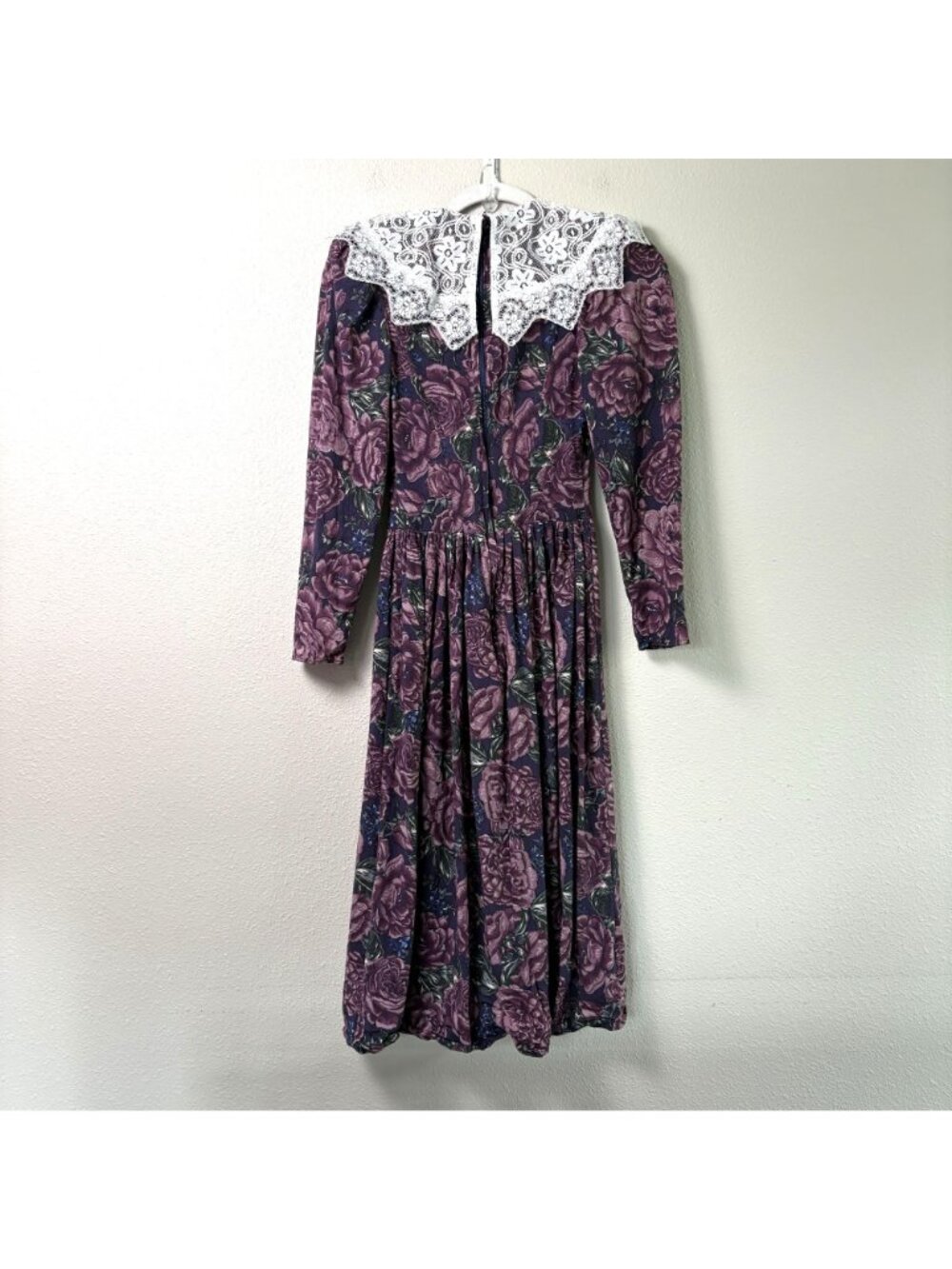 Vintage Jessica McClintock Gunne Sax Dress Size 3 4 Floral Lace Trim Cottage - Picture 3 of 13